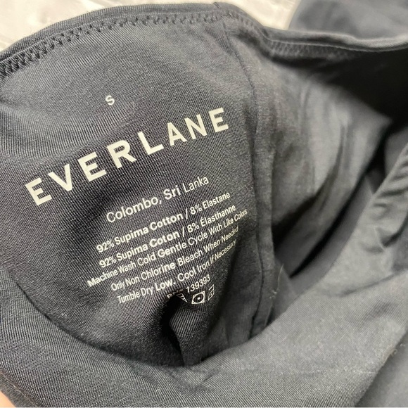 Everlane The short sleeve crew neck bodysuit size Small NEW Black - Picture 5 of 10